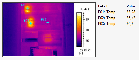 Termografisk bilde av varmekabel